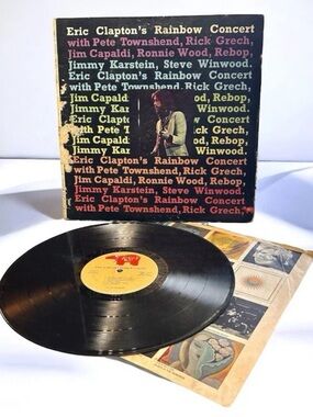 Rustic Eric Clapton Rainbow Concert LP Vinyl RSO Gatefold 1973 Rock